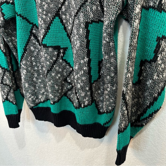 Vintage Sam & Max Abstract Green Sweater - Picture 5 of 10